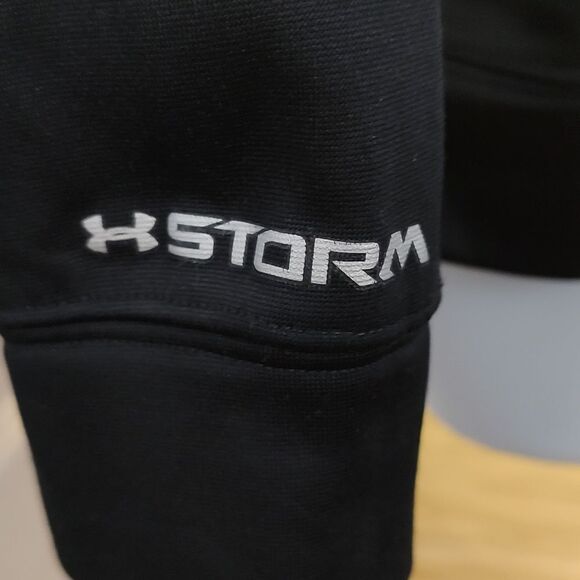 Under Armour  Storm black  loose sweatshirt hoodie pink logo Sz Youth XL - Picture 4 of 5